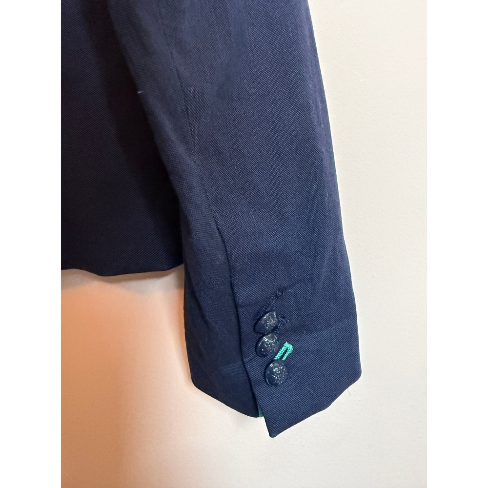 Gap The Academy Blazer Womens Size 8 Navy Blue Two Button Jacket Preppy Academia - Picture 7 of 9